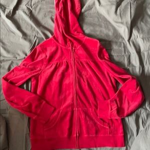 Old Navy red velour hoodie